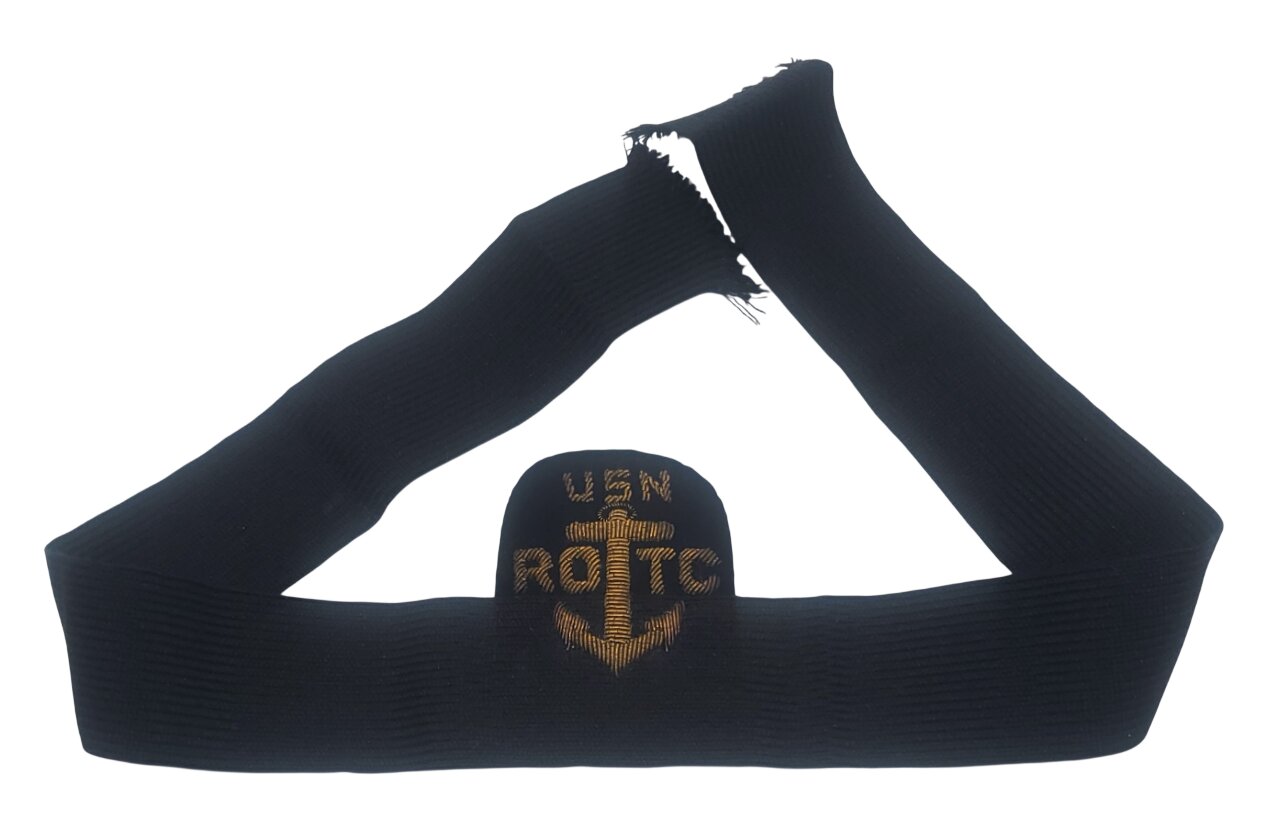 militaria : Bandeau casquette USN WW2