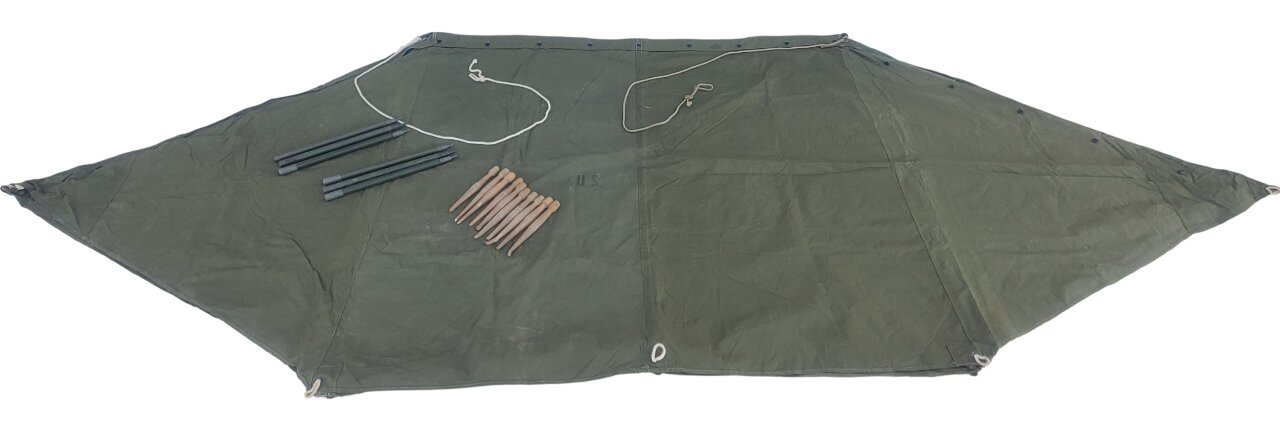 militaria : Tent Shelter Half New Type US WW2 complète