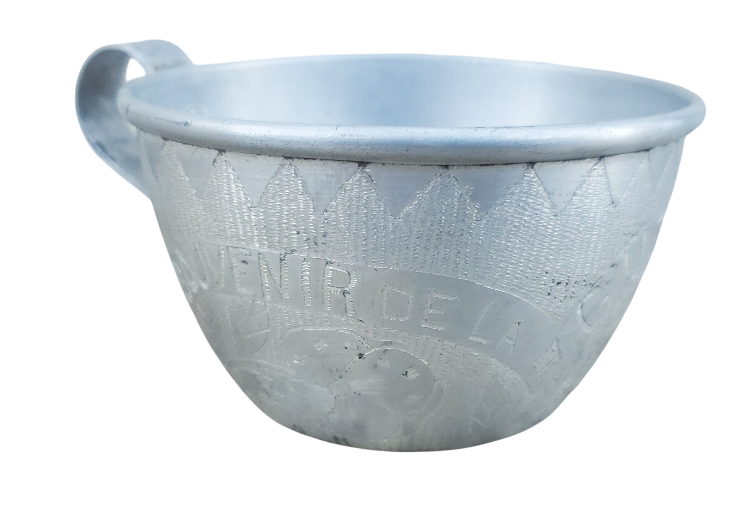 militaria : Quart modèle 1865 aluminium gravé FR WW1