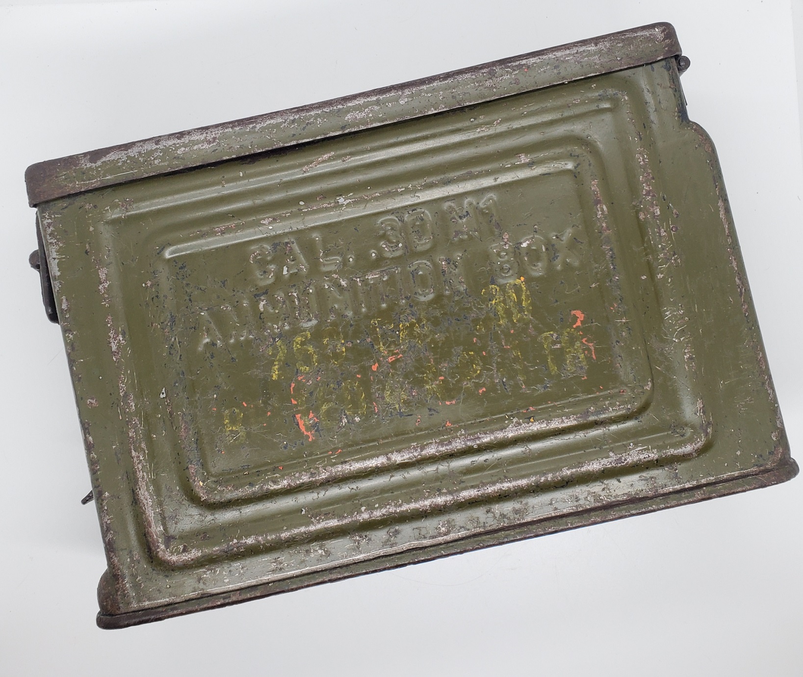 JG Militaria&nbsp;caisse pour bande toile mitrailleuse cal30 1919A4