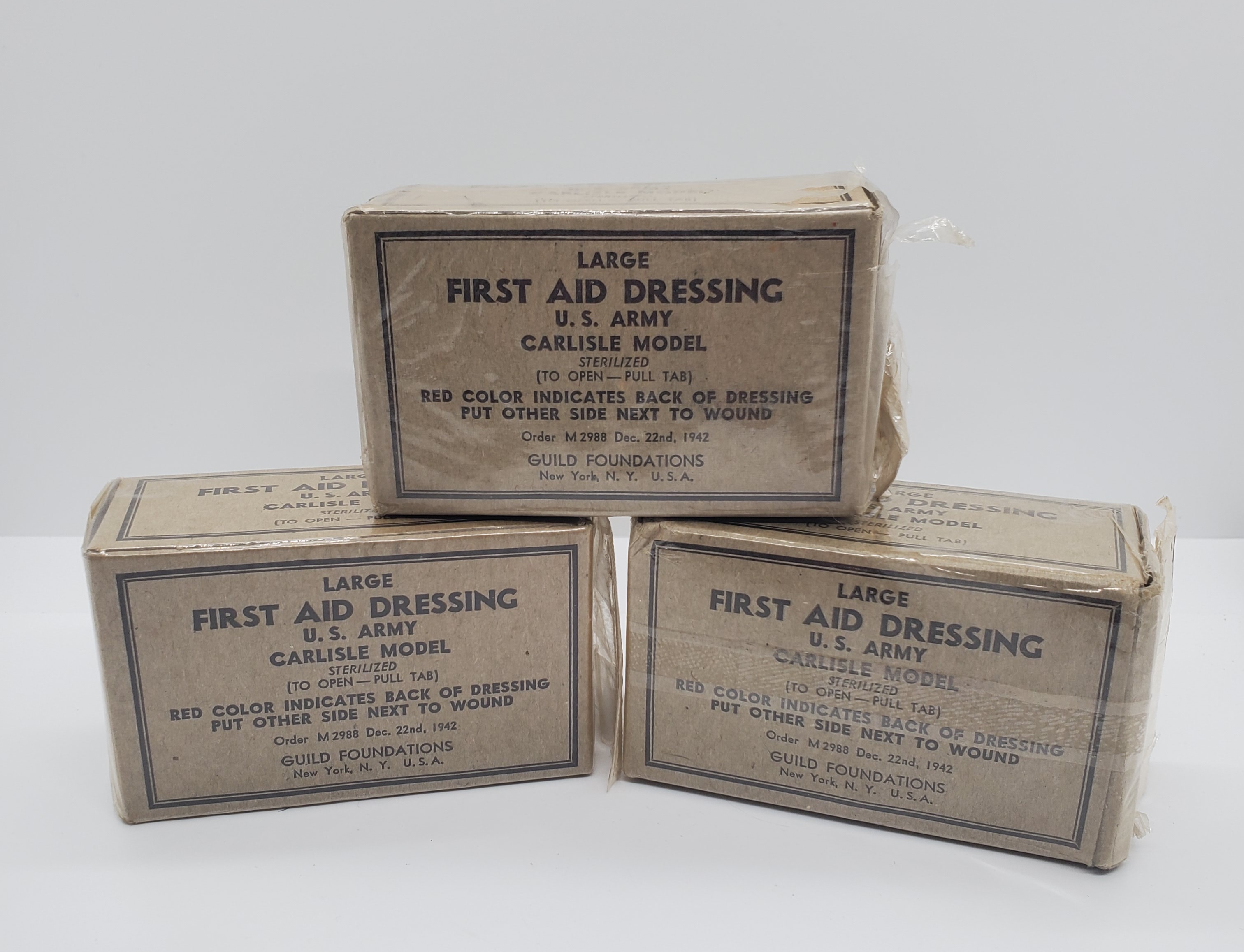 militaria : Pansement first aid dressing large US WW2